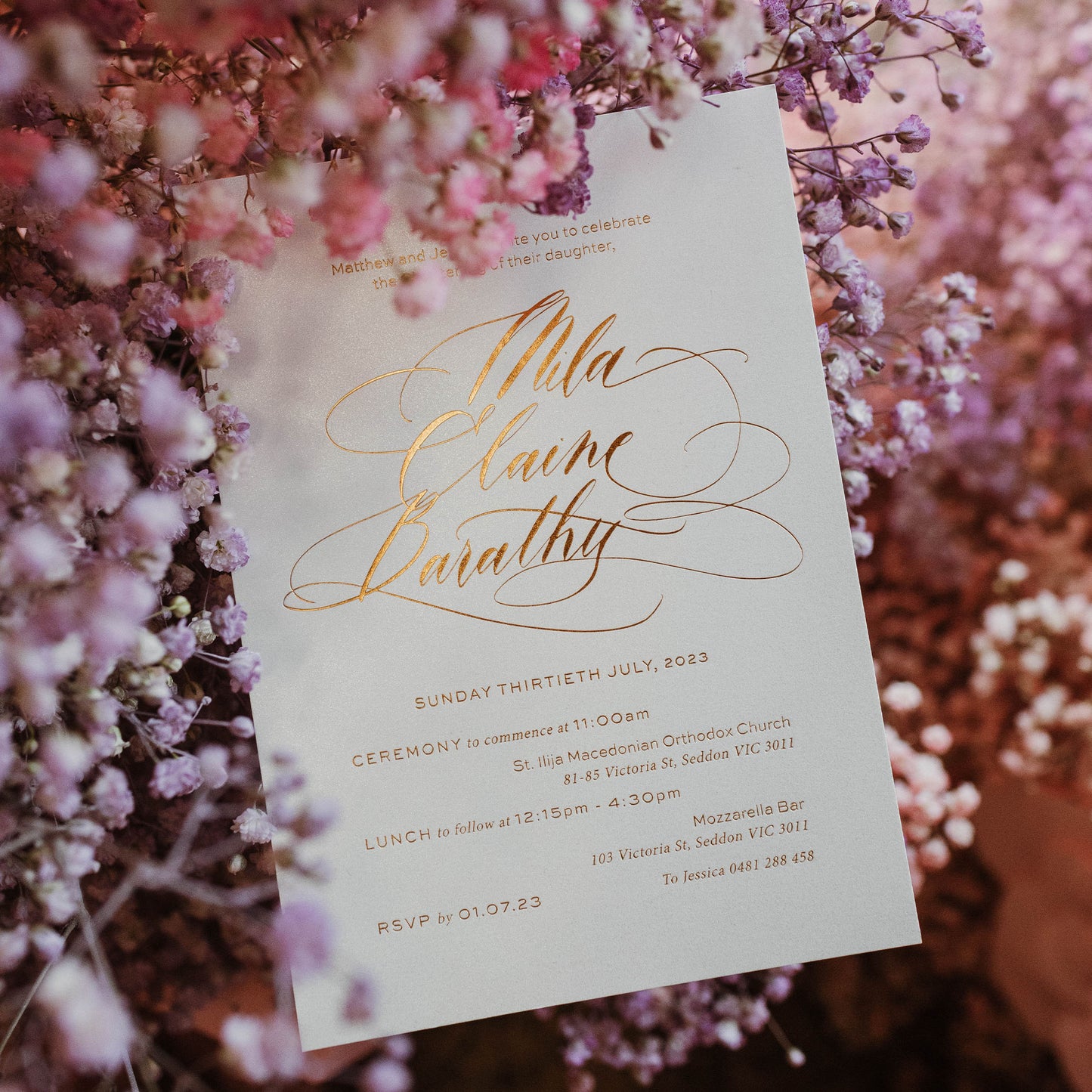 Mila's Christening Invitations Pt.2