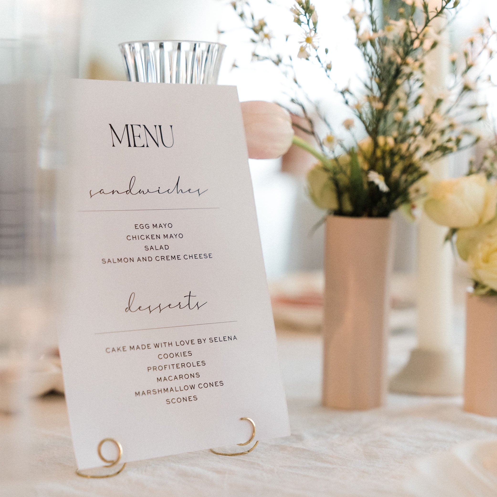 Bella Menu Cards Iliyainvitations