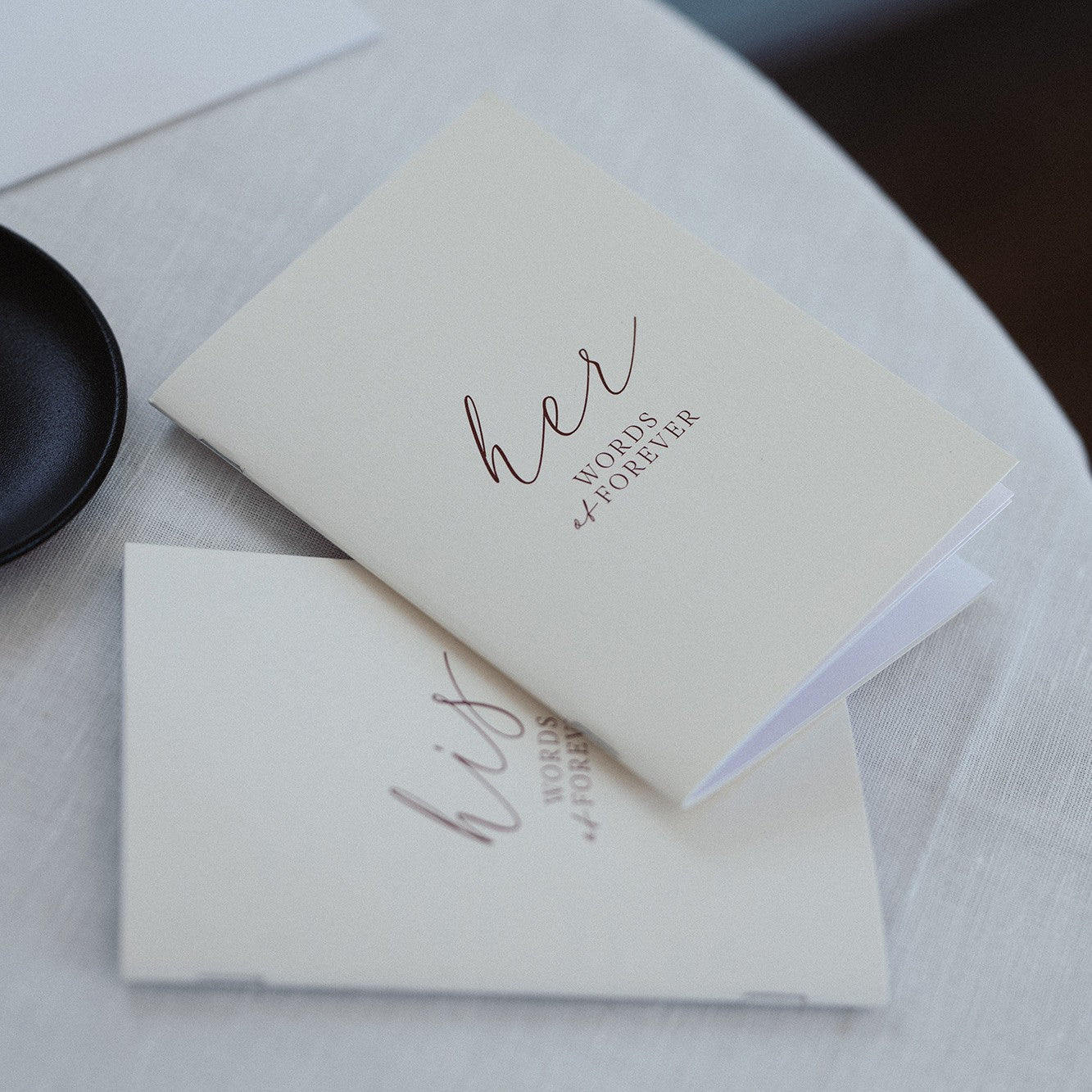 Tash and Zac Vow Booklets