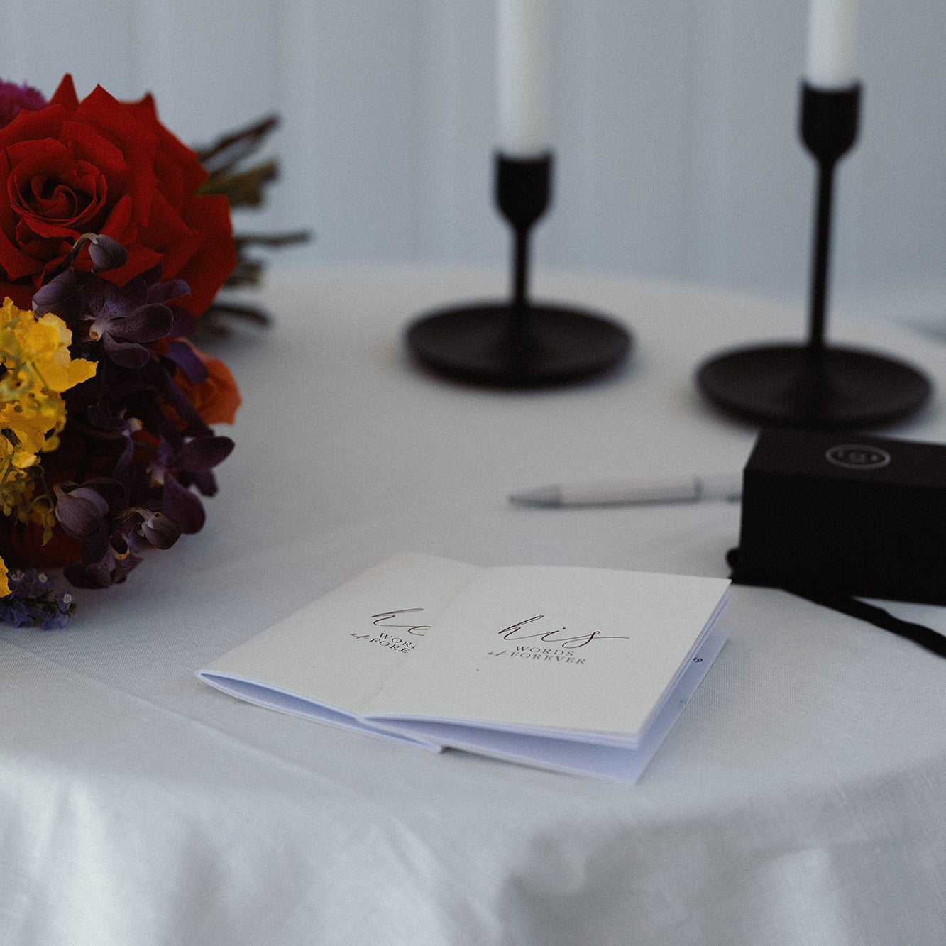 Tash and Zac Vow Booklets