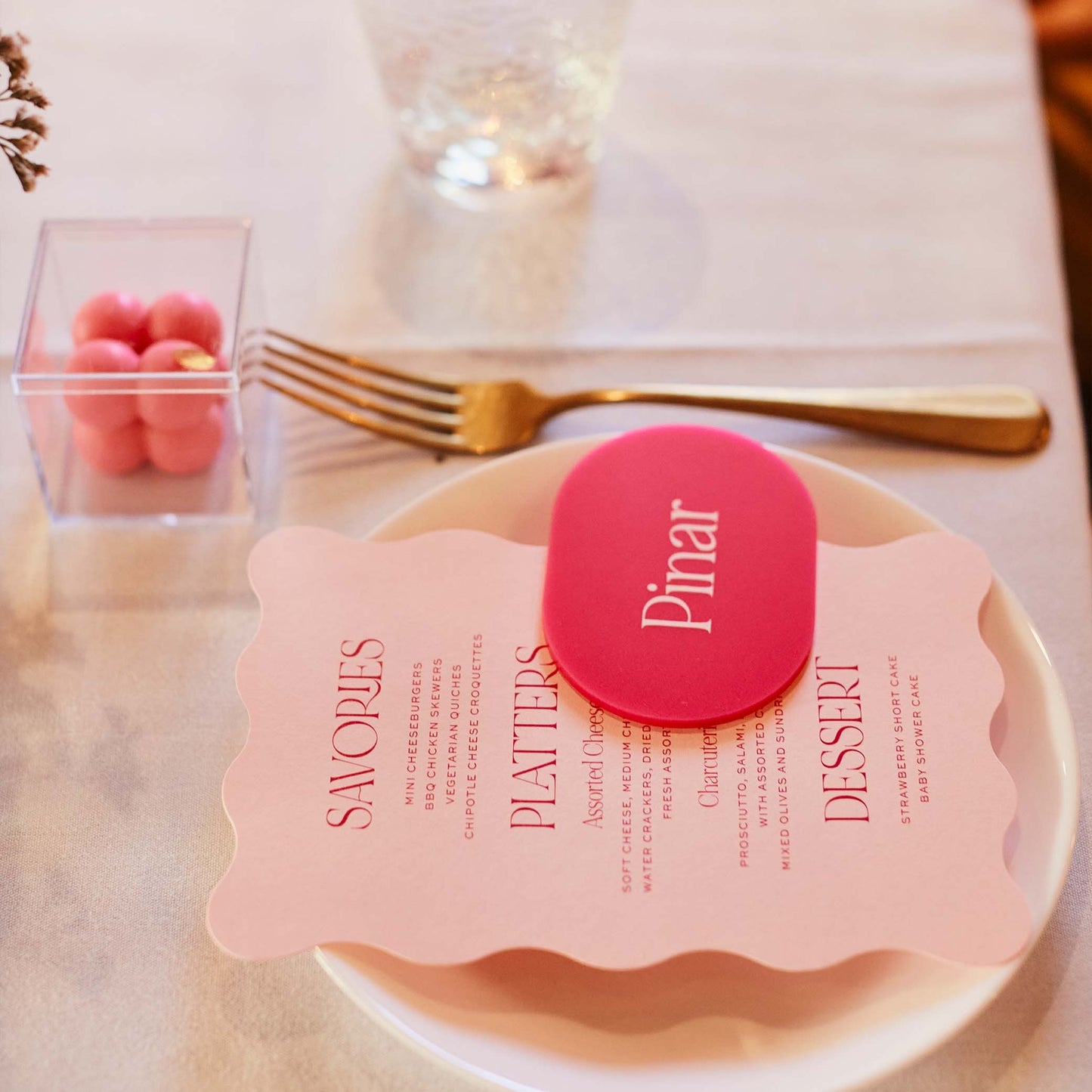 Baby Shower Menu Cards