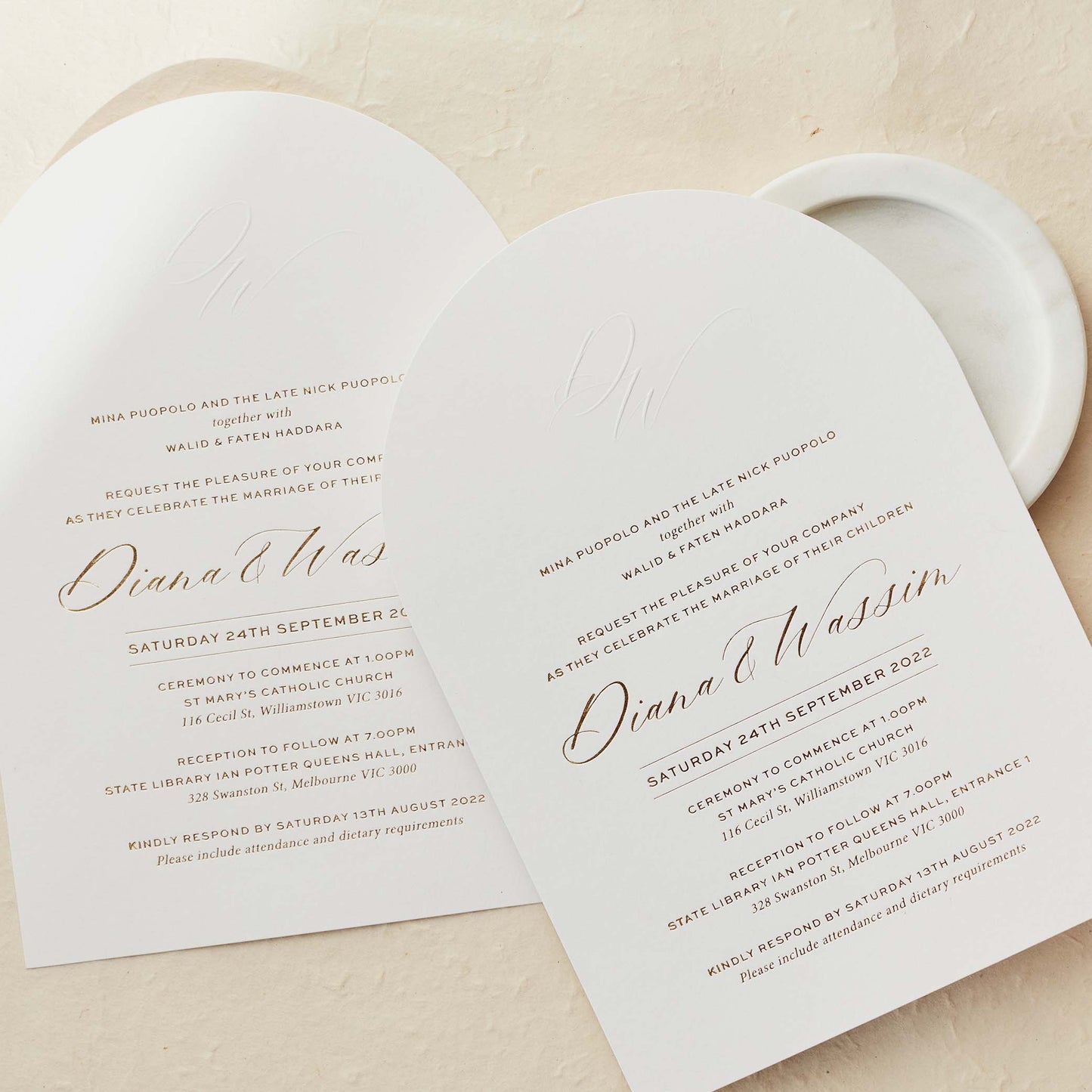 Diana and Wassim Invitation