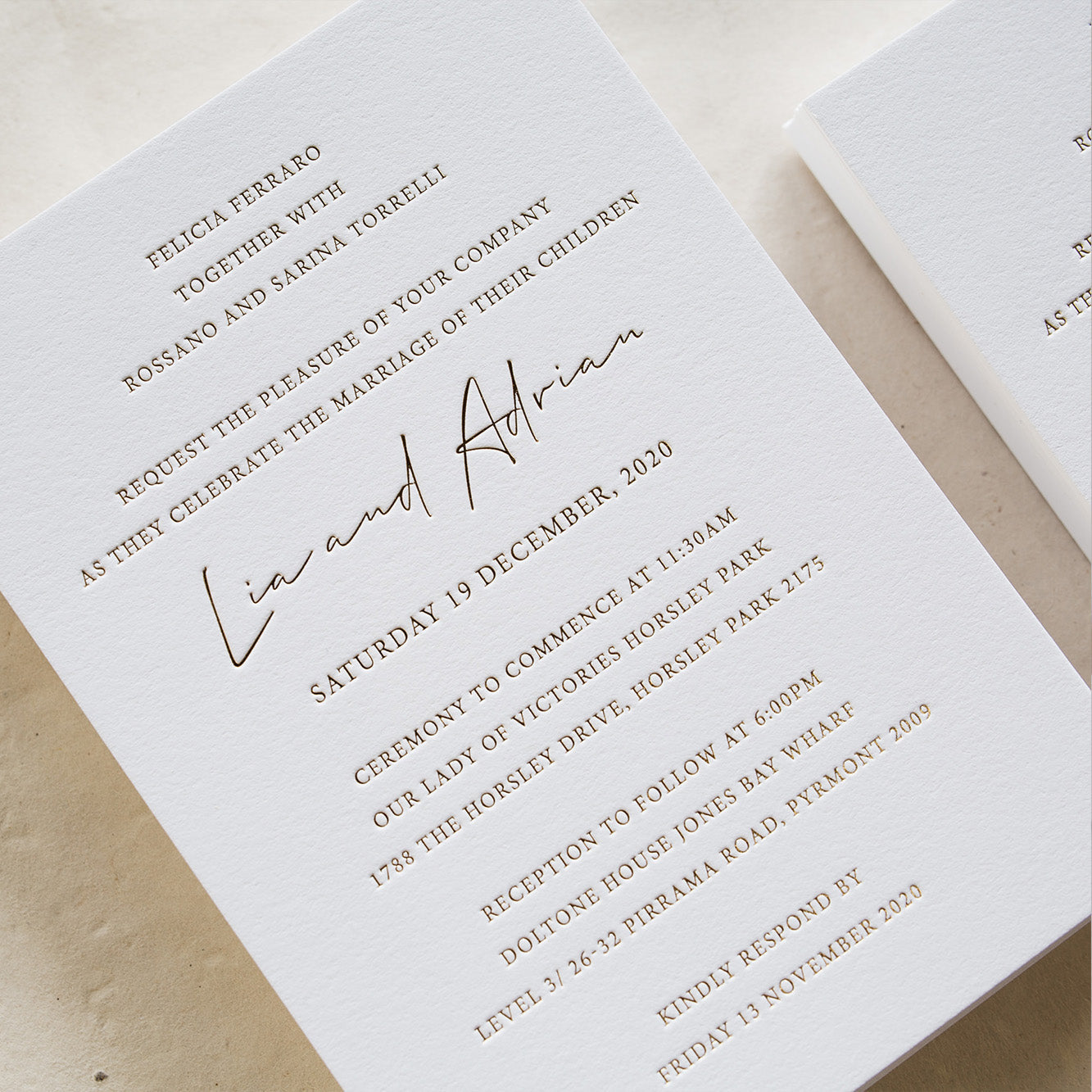 Lia and Adrian Invitation