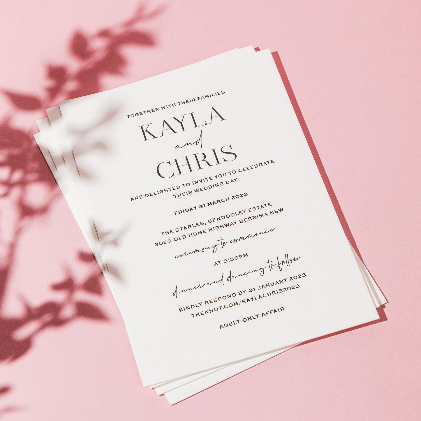 Kayla and Chris' Invitation