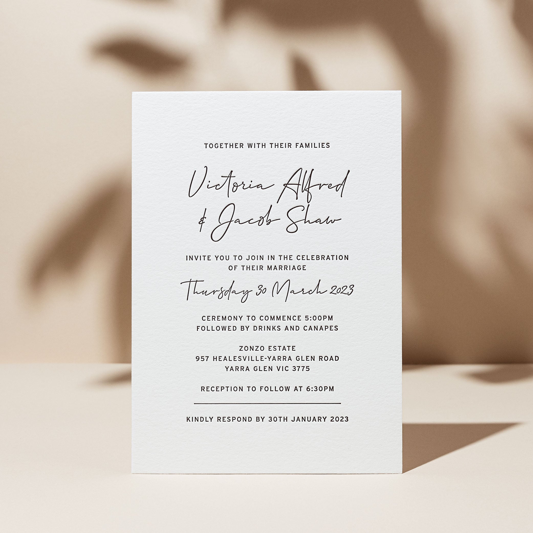 Victoria and Jacob Invitation – Iliyainvitations