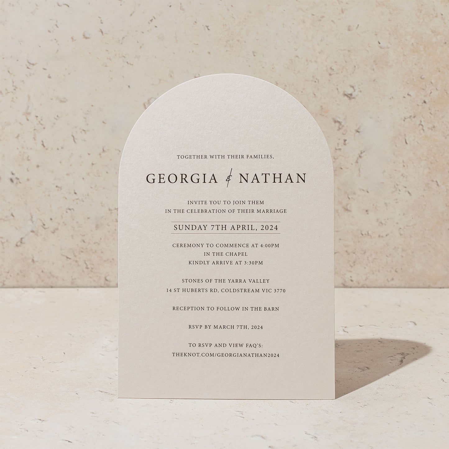 Georgia and Nathan invitation