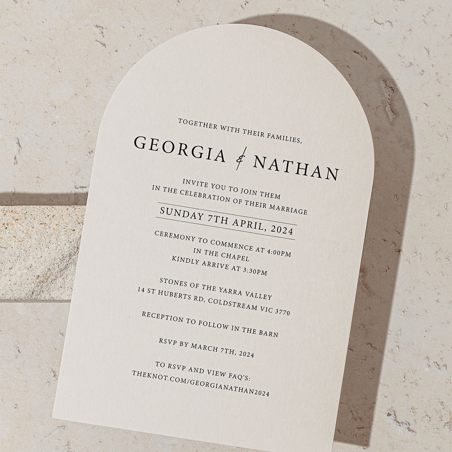 Georgia and Nathan invitation