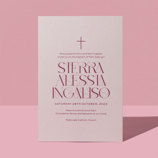 Sierra's Baptism Invitation