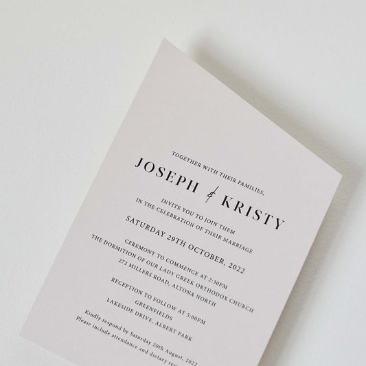 Joseph and Kristy Invitation