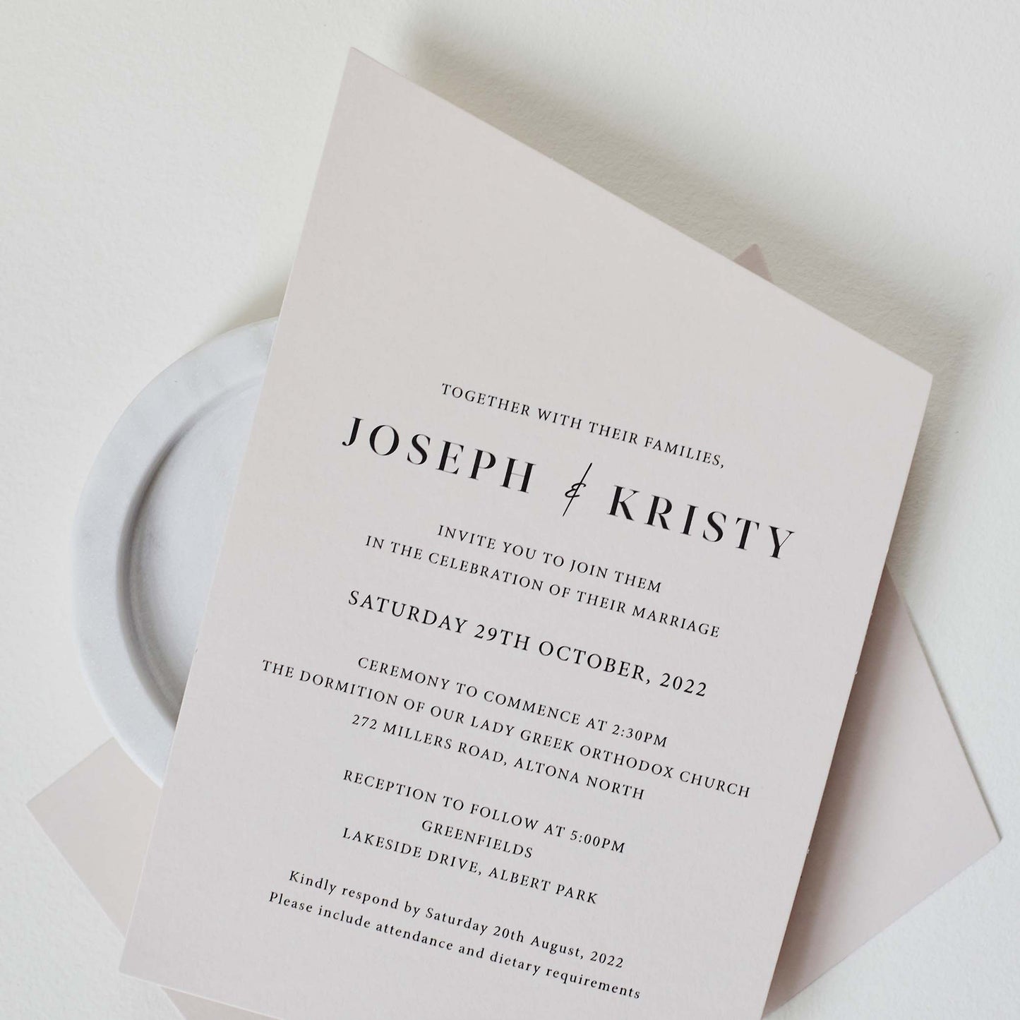 Joseph and Kristy Invitation