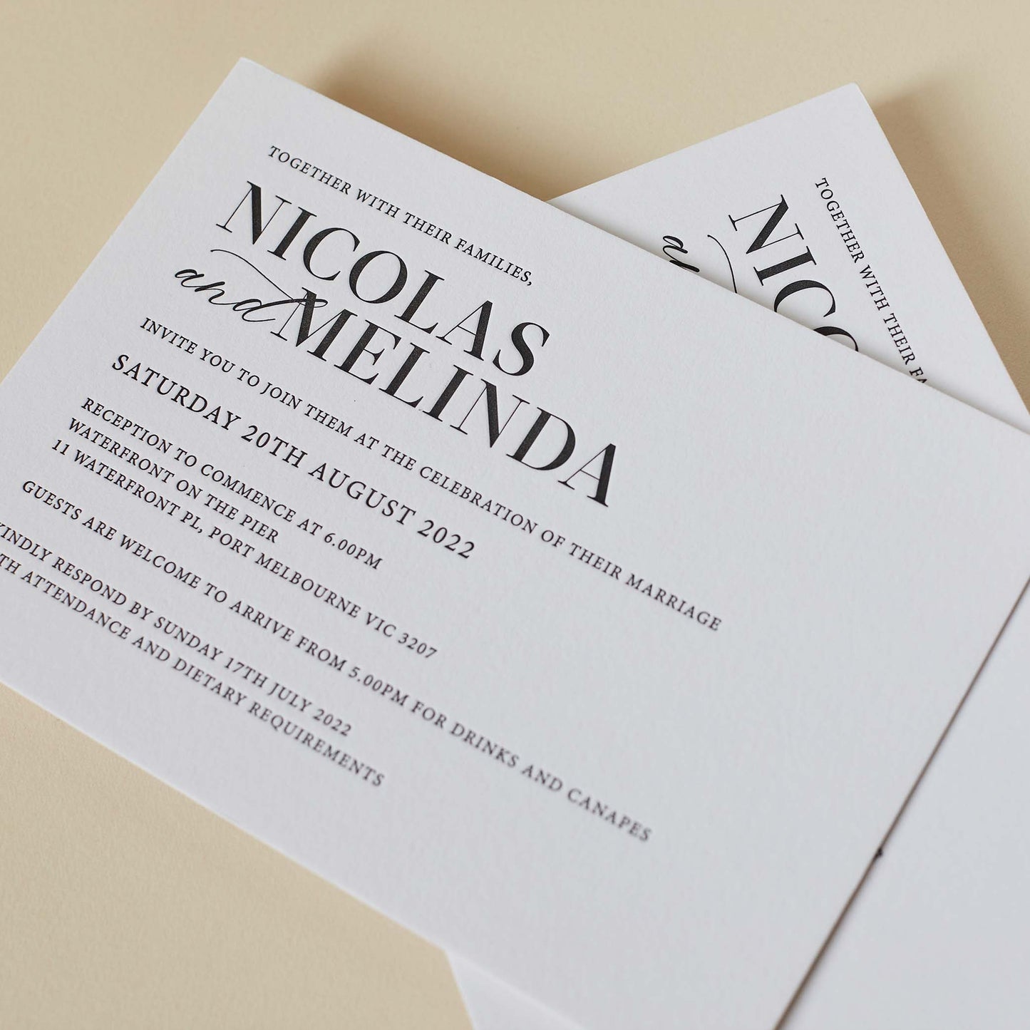 Melinda and Nicolas Invitation